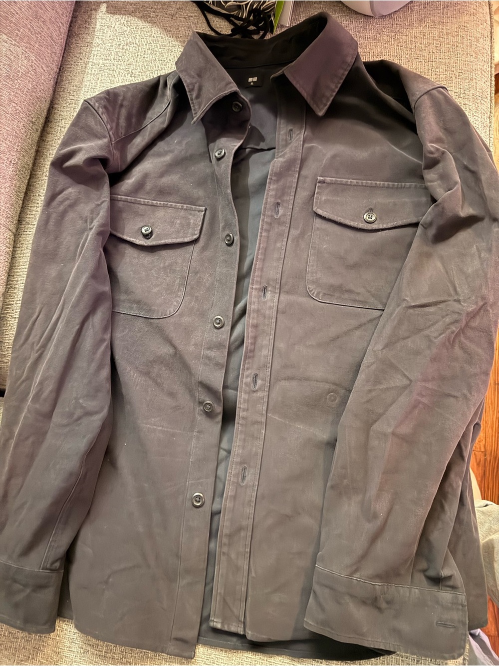 Bundle of Uniqlo and old navy Men's Black Utility Shirt Jacket - Unbranded